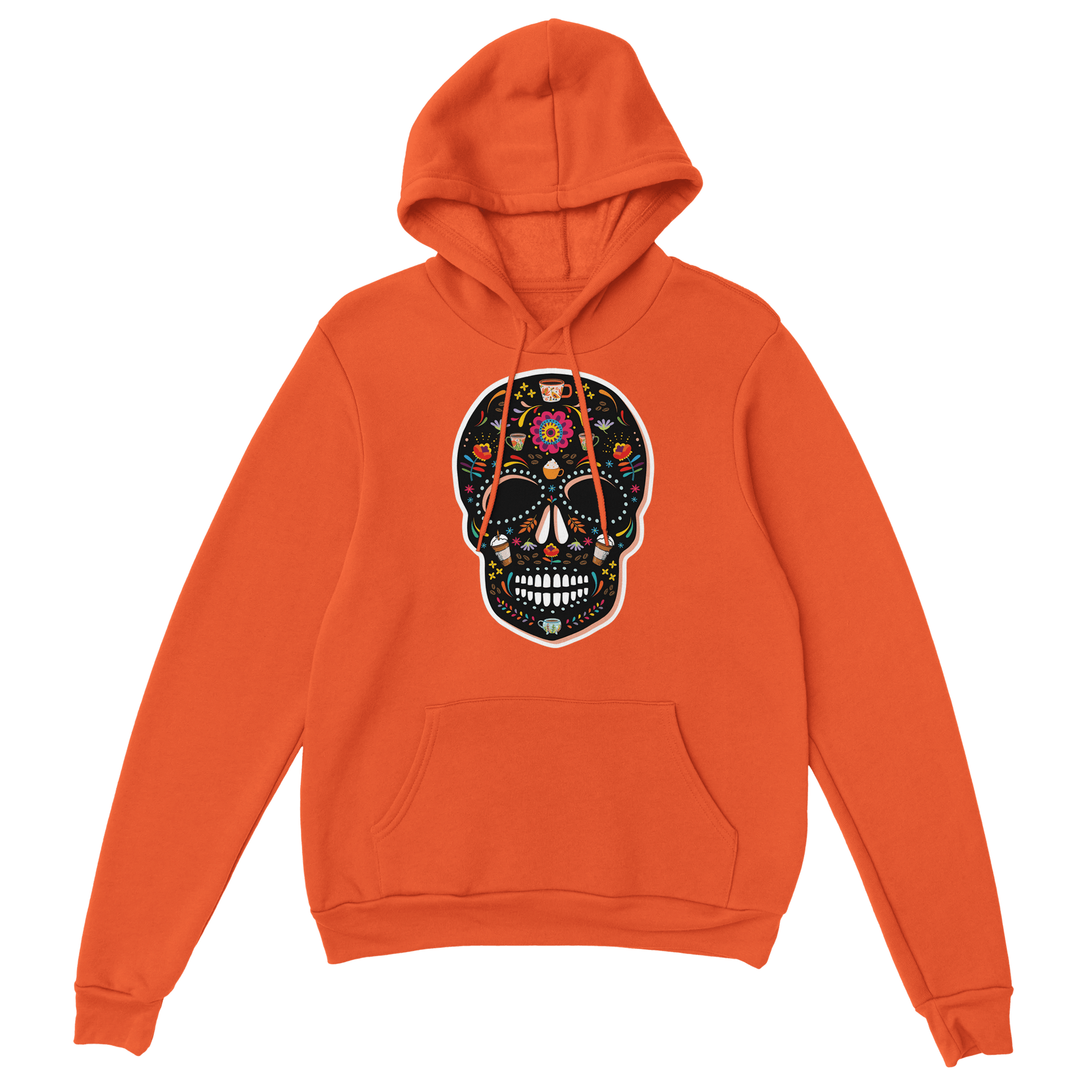 Good Bean Gifts "Caffeinated Sugar Skull"  Unisex Pullover Hoodie | Gildan® 18500