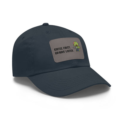 Good Bean Gifts "Caffeinated Zombie" Dad Hat with Leather Patch