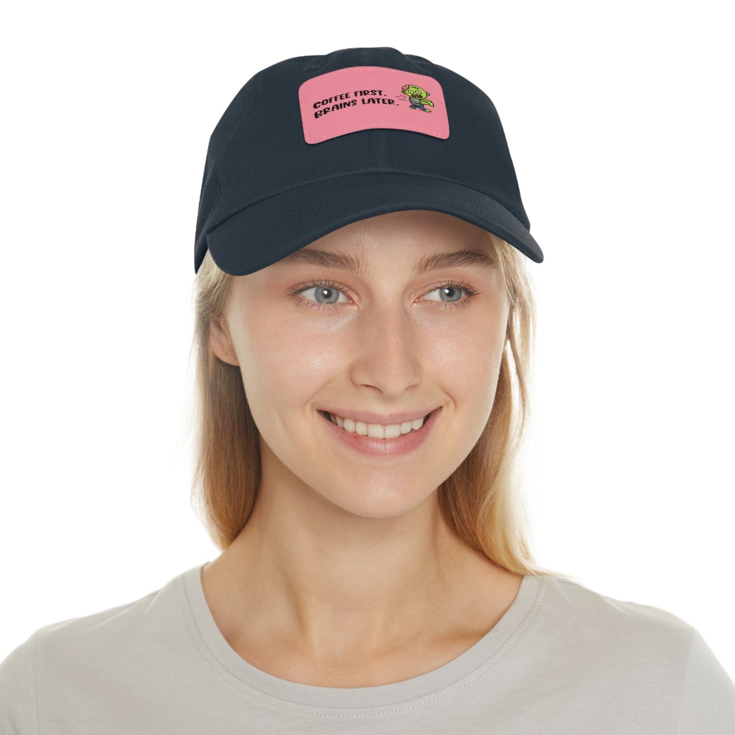 Good Bean Gifts "Caffeinated Zombie" Dad Hat with Leather Patch