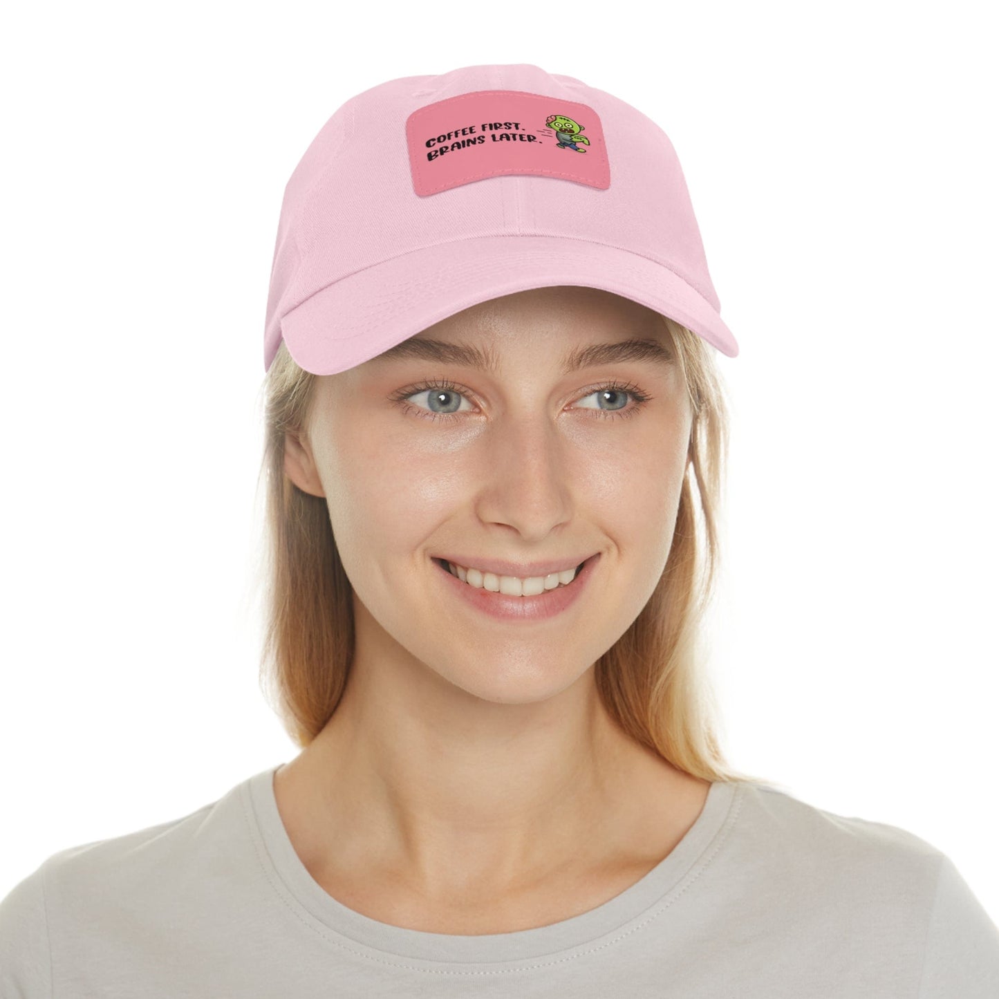 Good Bean Gifts "Caffeinated Zombie" Dad Hat with Leather Patch