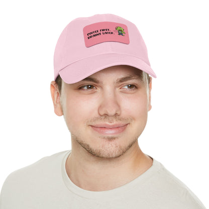 Good Bean Gifts "Caffeinated Zombie" Dad Hat with Leather Patch