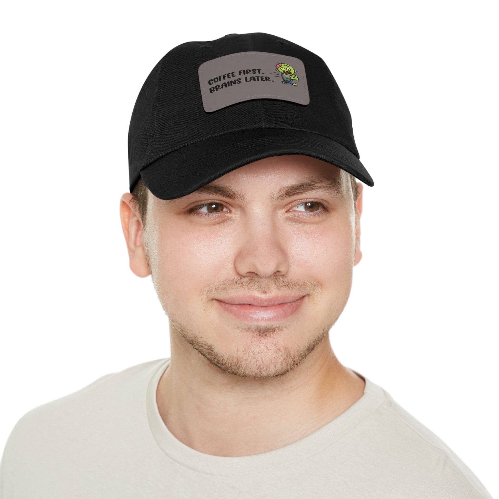 Good Bean Gifts "Caffeinated Zombie" Dad Hat with Leather Patch