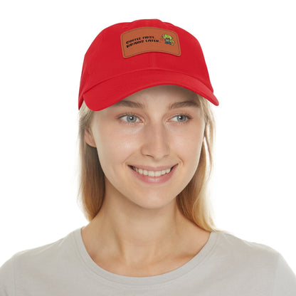 Good Bean Gifts "Caffeinated Zombie" Dad Hat with Leather Patch