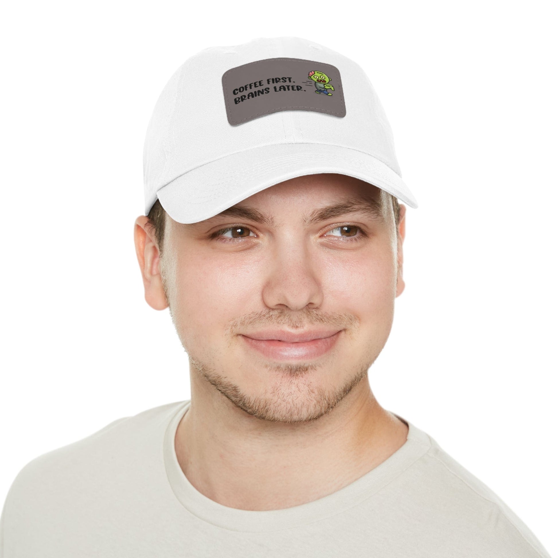 Good Bean Gifts "Caffeinated Zombie" Dad Hat with Leather Patch