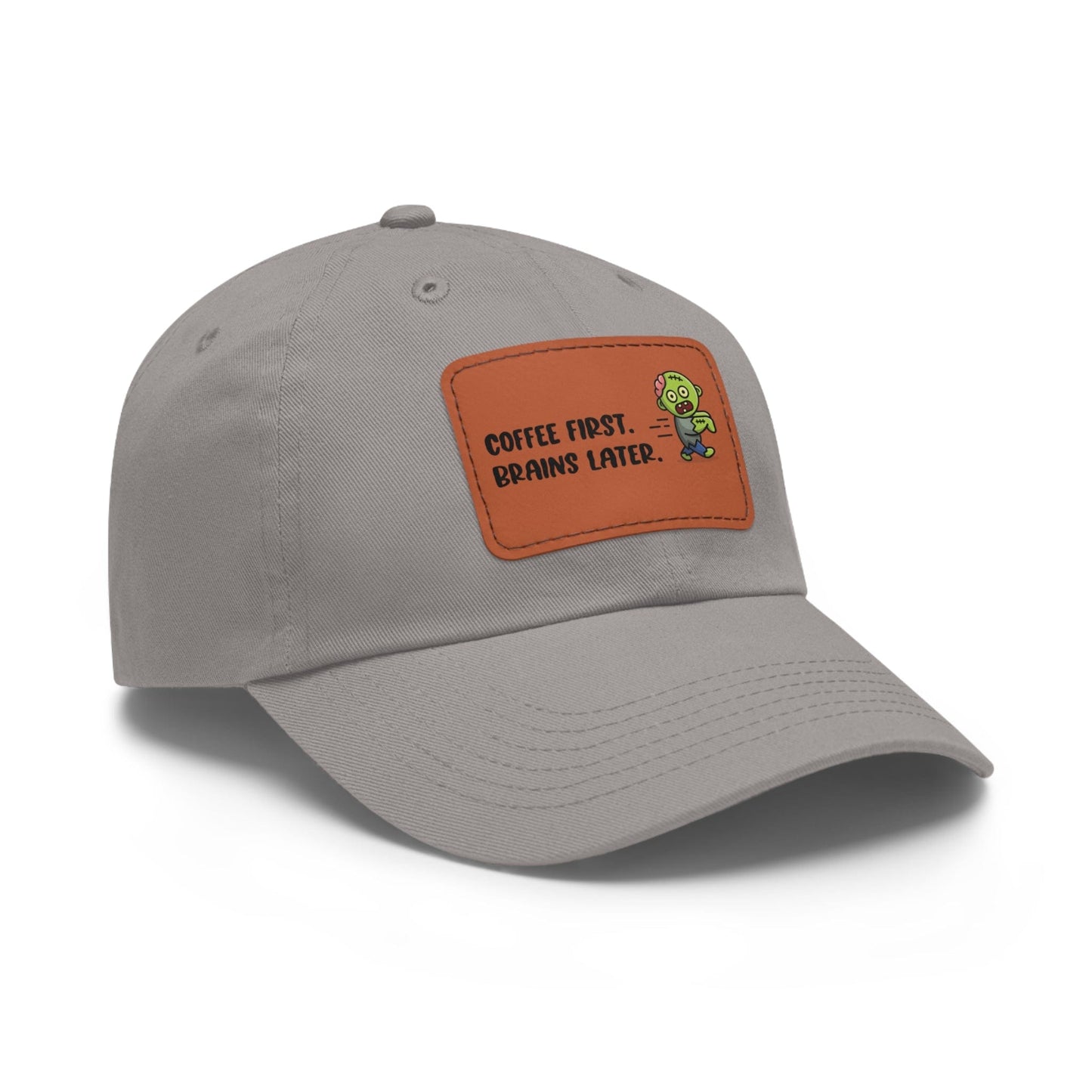 Good Bean Gifts "Caffeinated Zombie" Dad Hat with Leather Patch