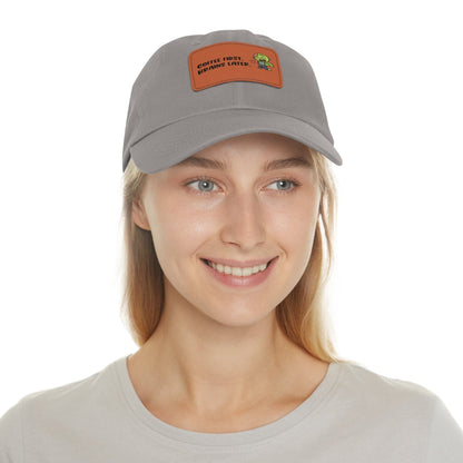 Good Bean Gifts "Caffeinated Zombie" Dad Hat with Leather Patch