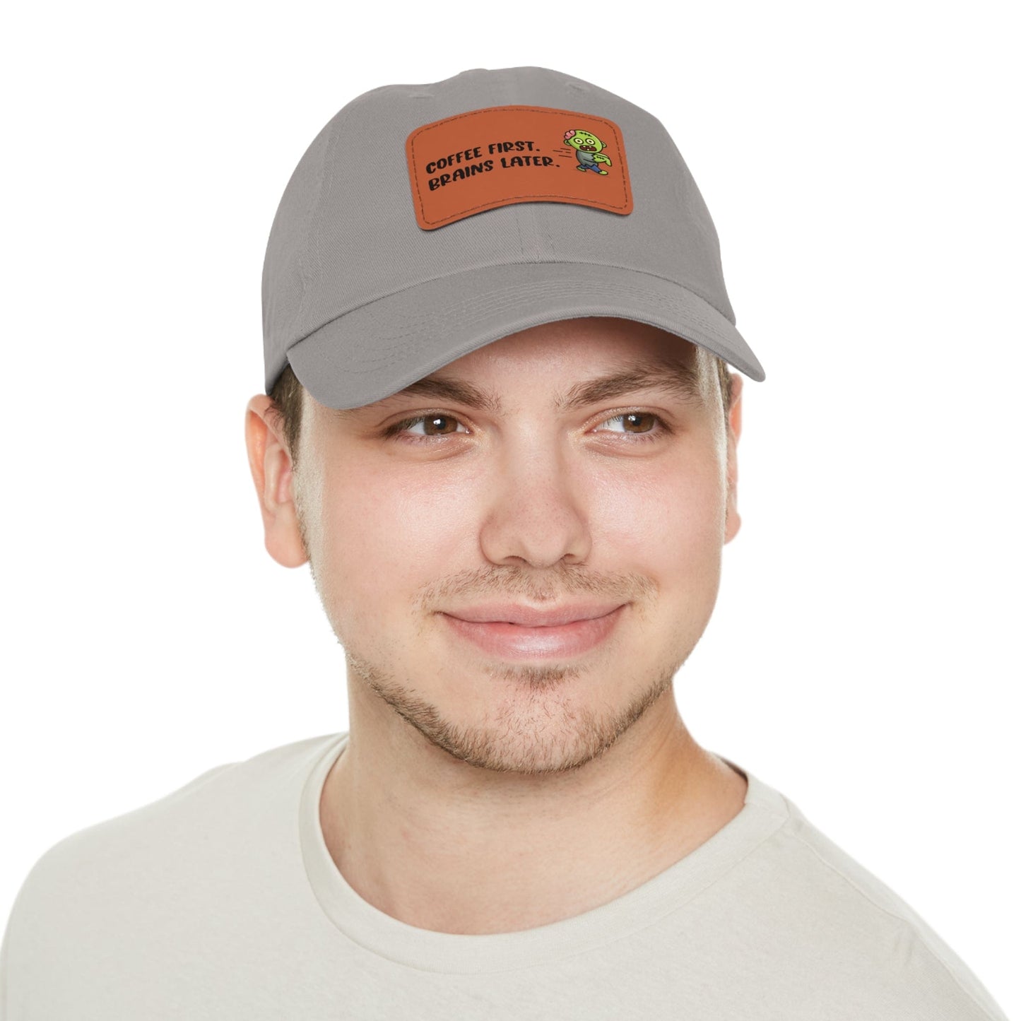 Good Bean Gifts "Caffeinated Zombie" Dad Hat with Leather Patch