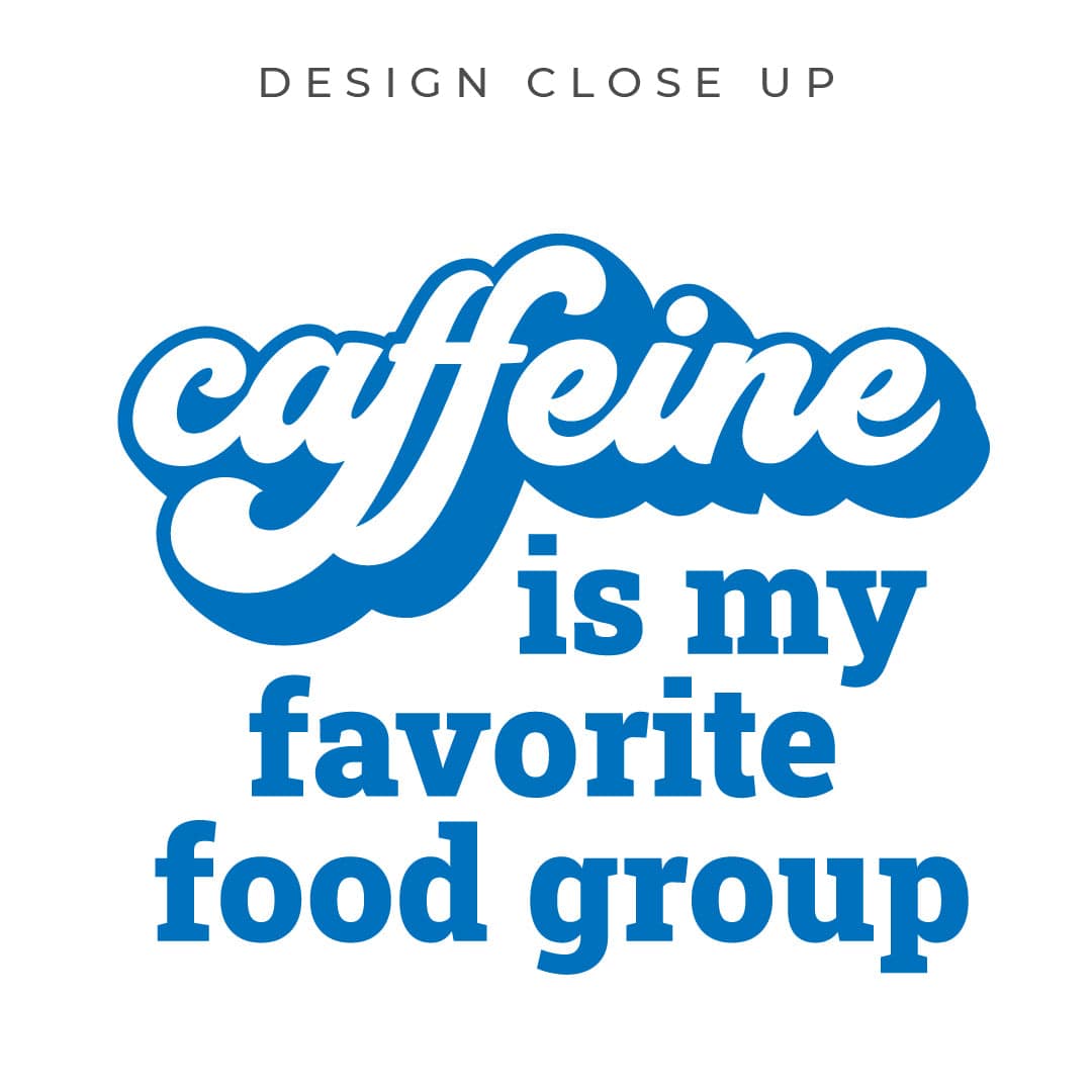 Good Bean Gifts "Caffeine is my favorite food group" Unisex Crewneck Sweatshirt