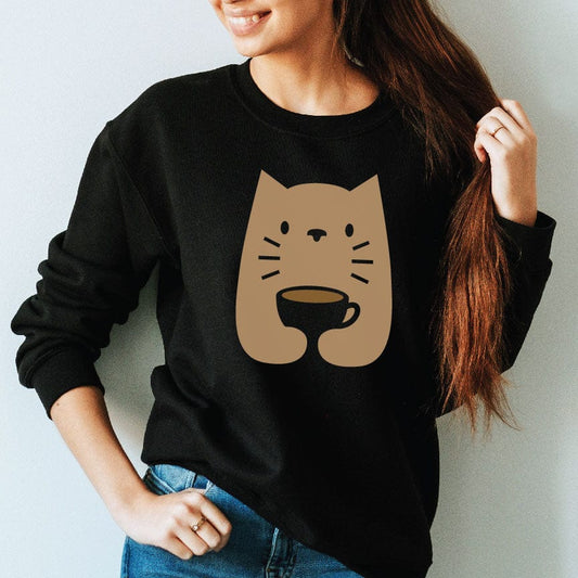 Good Bean Gifts Cats and Coffee? - Classic Unisex Crewneck Sweatshirt Black / S