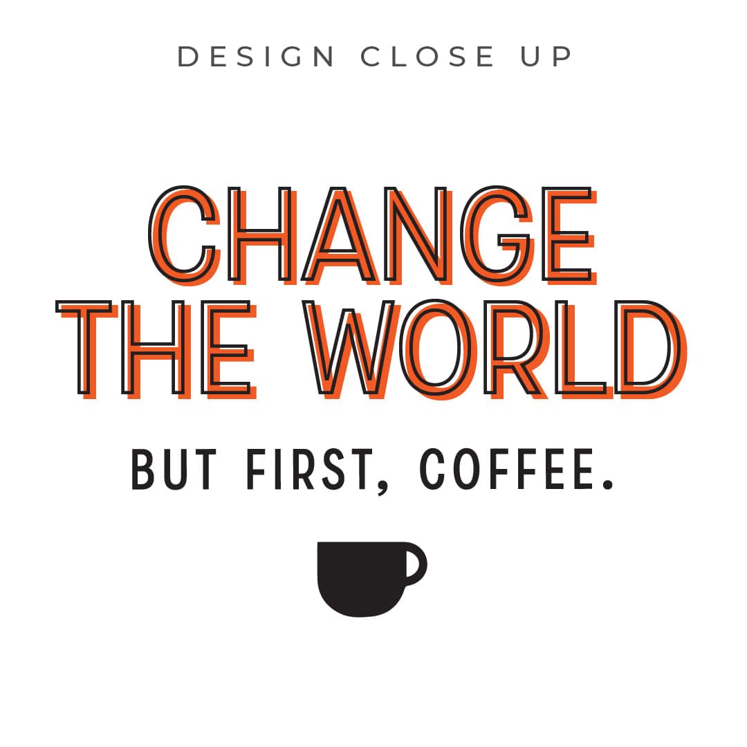 Good Bean Gifts "Change The World - But First Coffee" - Crewneck T-shirt