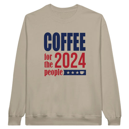 Good Bean Gifts "Coffee 2024 - For The People " Classic Unisex Crewneck Sweatshirt Sand / 3XL