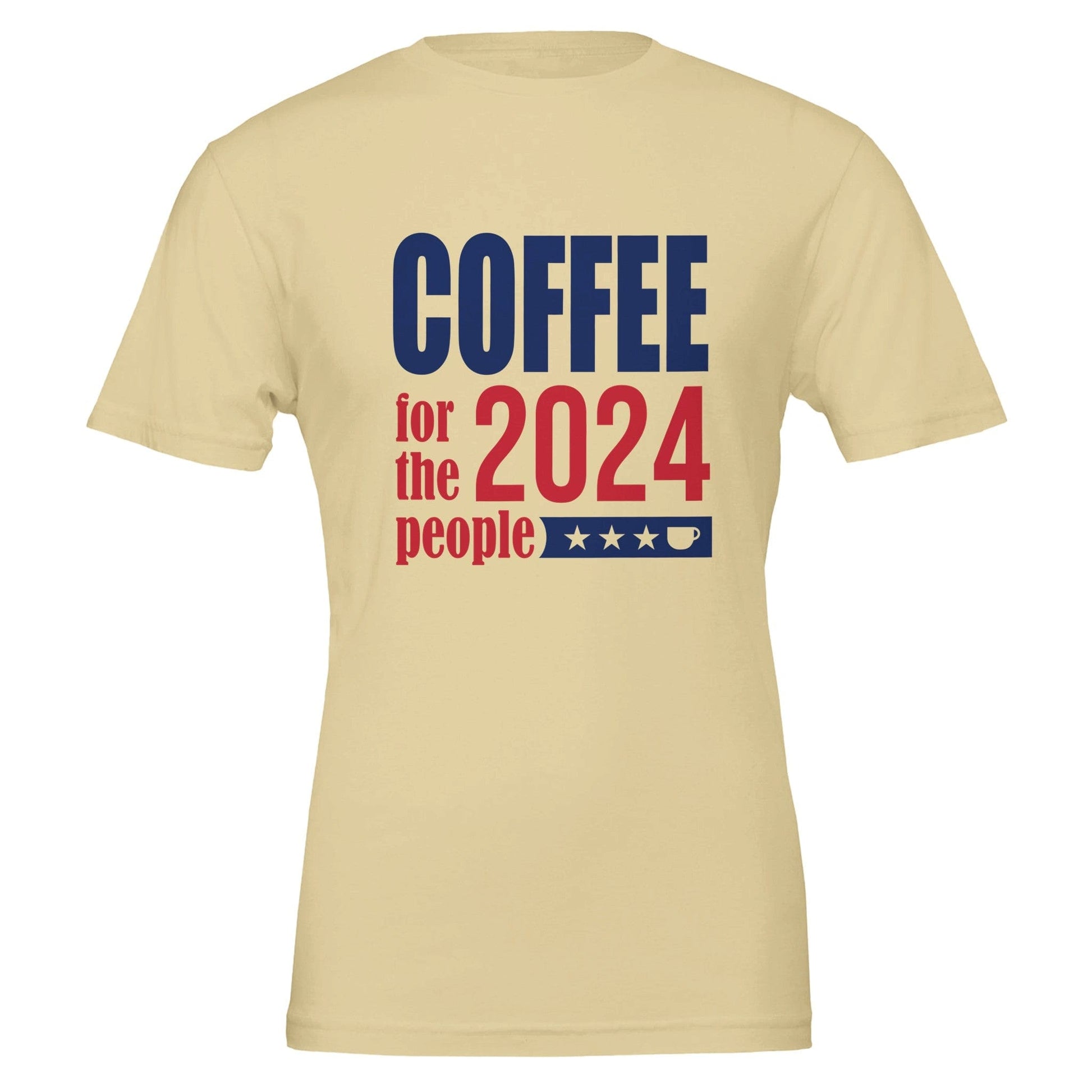 Good Bean Gifts "Coffee 2024 - For The People "Unisex Crewneck T-shirt | Bella + Canvas 3001 Natural / S