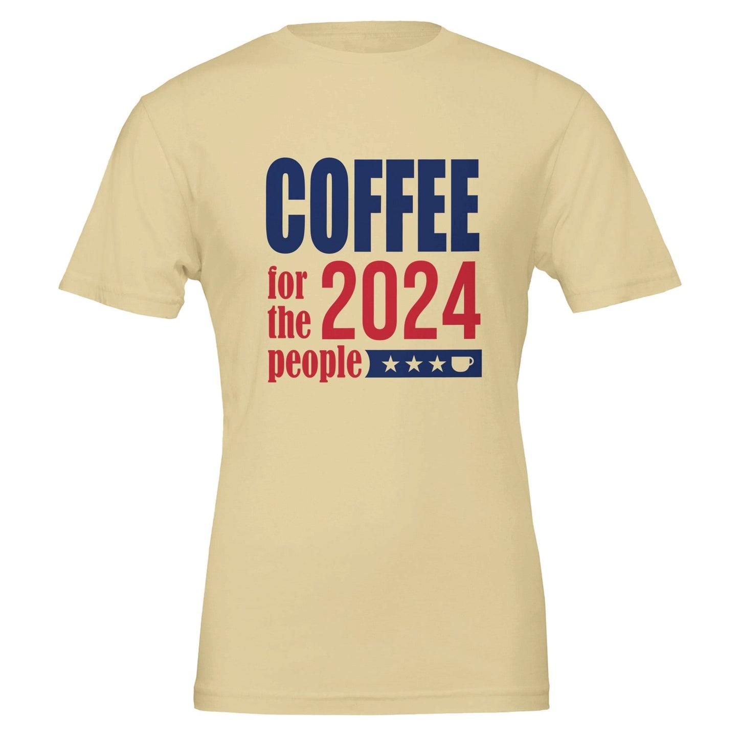 Good Bean Gifts Coffee 2024 - For The People - Unisex Crewneck T-shirt | Bella + Canvas 3001 Natural / S