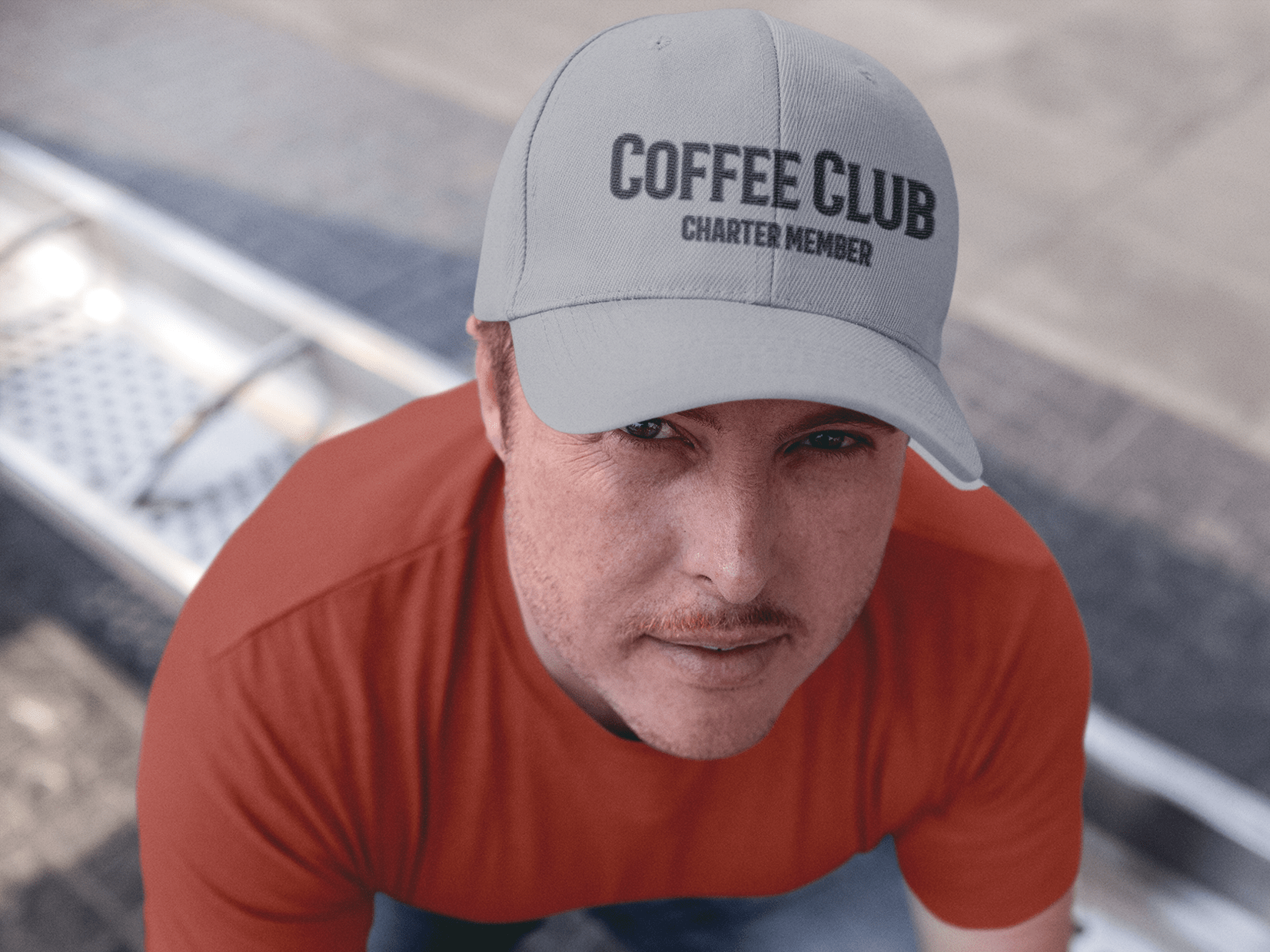 Good Bean Gifts Coffee Club Charter Member Embroidered Hat – Comfortable Low-Profile Dad Cap for Coffee Lovers Stone