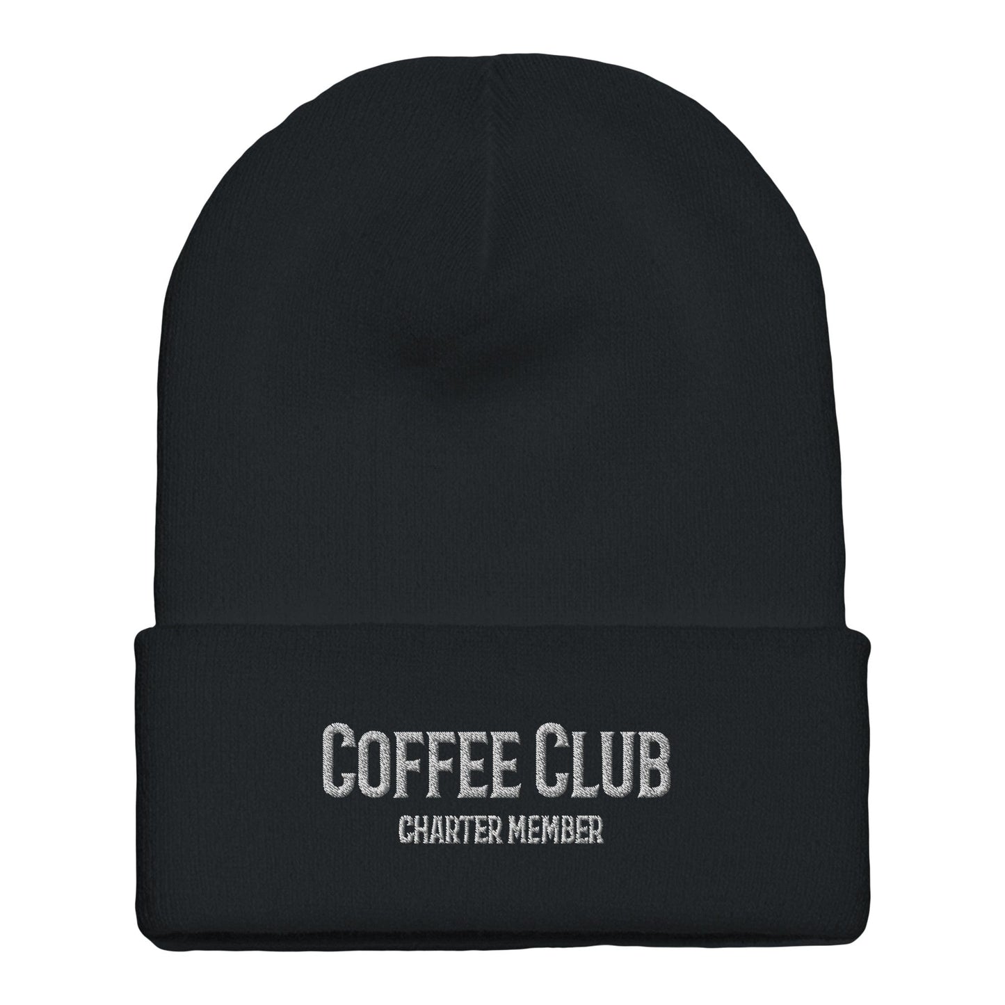 Good Bean Gifts Coffee Club Knit Beanie Hat - Charter Member Edition (embroidery)