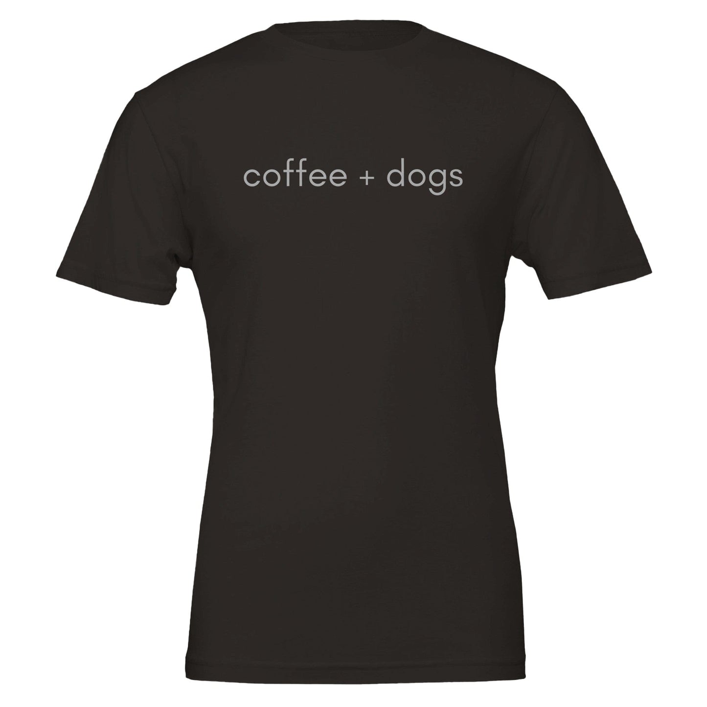 Good Bean Gifts Coffee + Dogs T-Shirt – Premium Unisex Cotton Tee