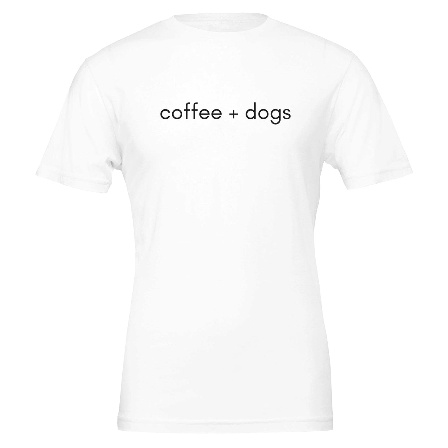 Good Bean Gifts Coffee + Dogs T-Shirt – Premium Unisex Cotton Tee