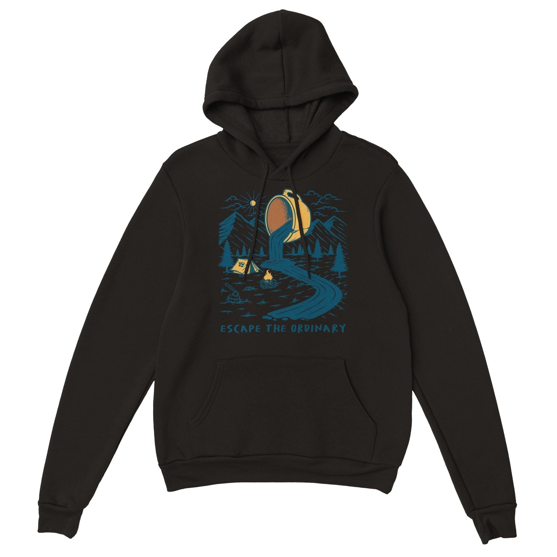 Good Bean Gifts Coffee, Escape the Ordinary-Pullover Hoodie Black / S