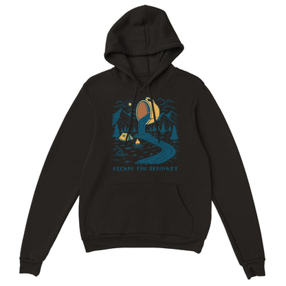 Good Bean Gifts Coffee, Escape the Ordinary-Pullover Hoodie Black / S