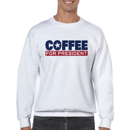 Good Bean Gifts "Coffee For President" Classic Unisex Crewneck Sweatshirt White / S