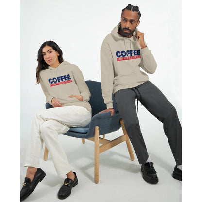Good Bean Gifts "Coffee For President" -Classic Unisex Pullover Hoodie Sand / 5XL