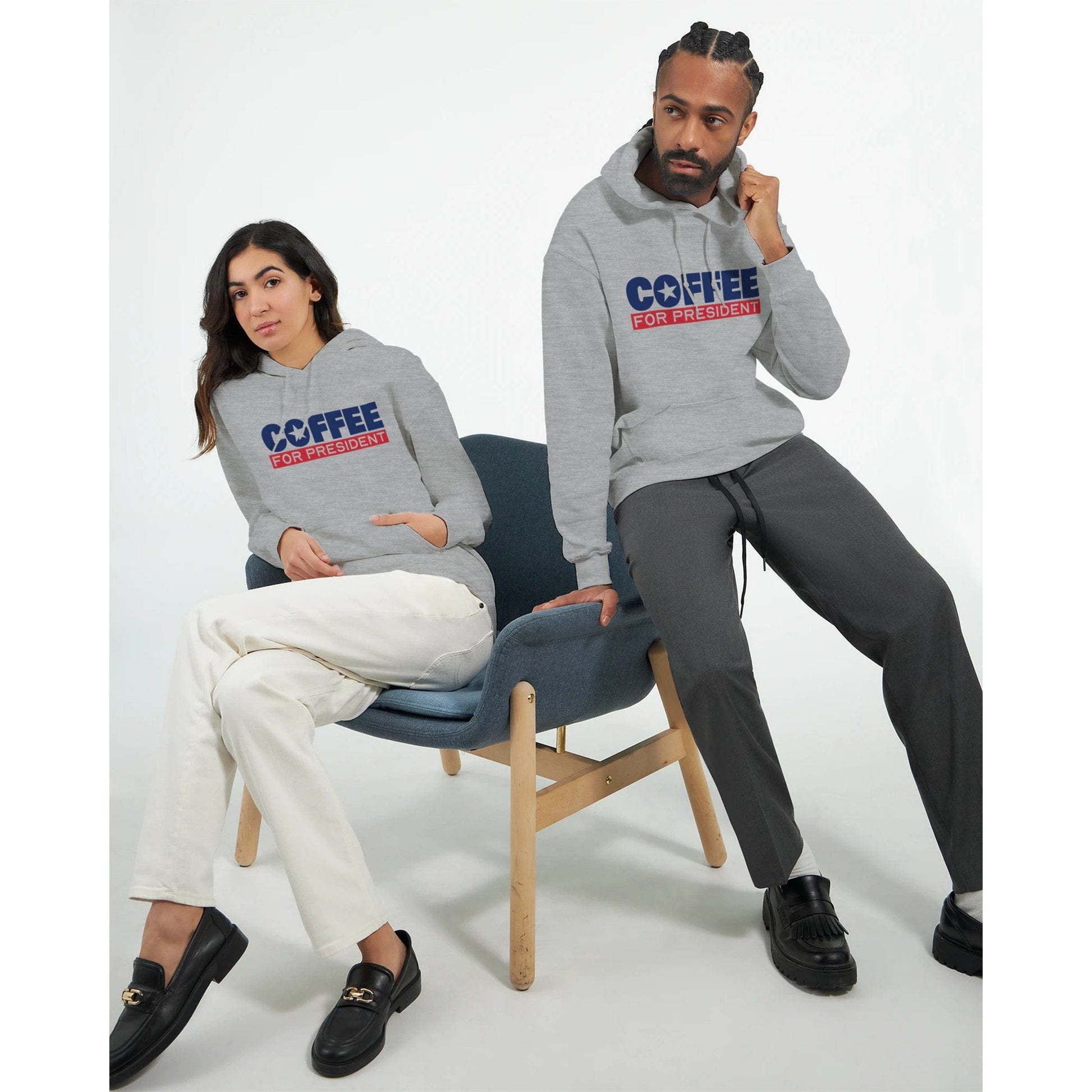 Good Bean Gifts "Coffee For President" -Classic Unisex Pullover Hoodie S / Sports Grey