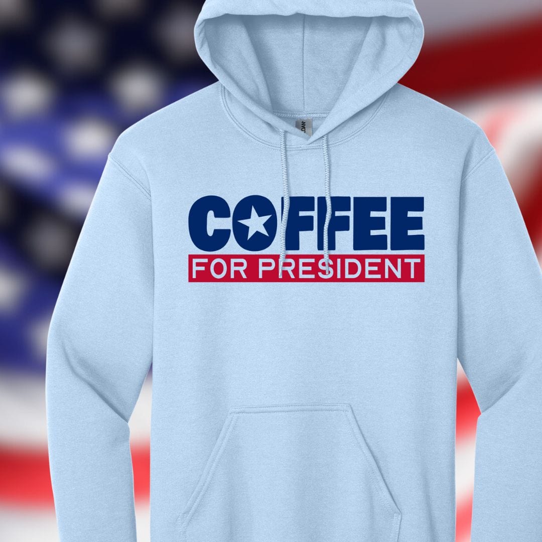 Good Bean Gifts Coffee For President -Classic Unisex Pullover Hoodie White / S