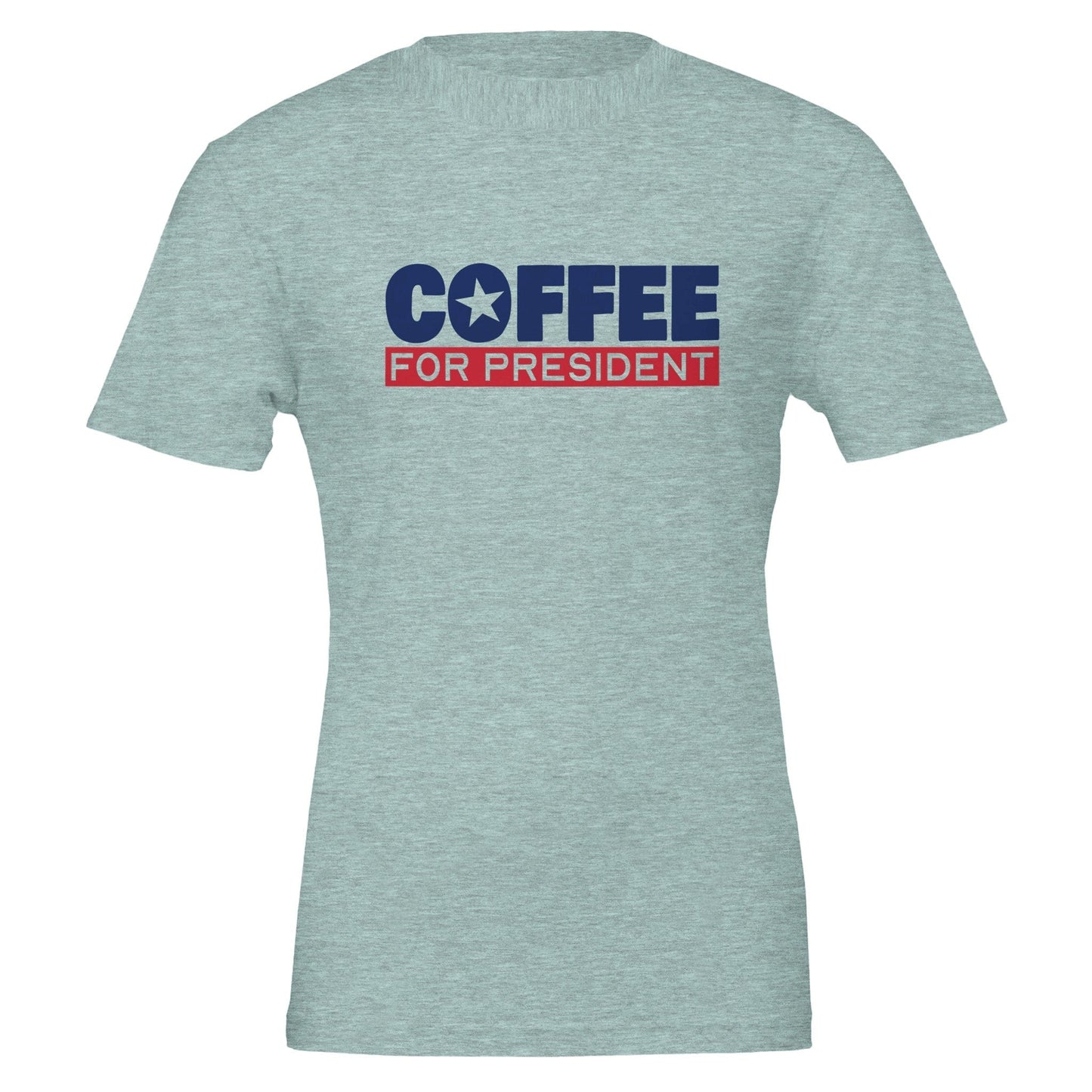 Good Bean Gifts Coffee For President - Unisex Crewneck T-shirt | Bella + Canvas 3001 Heather Ice Blue / S