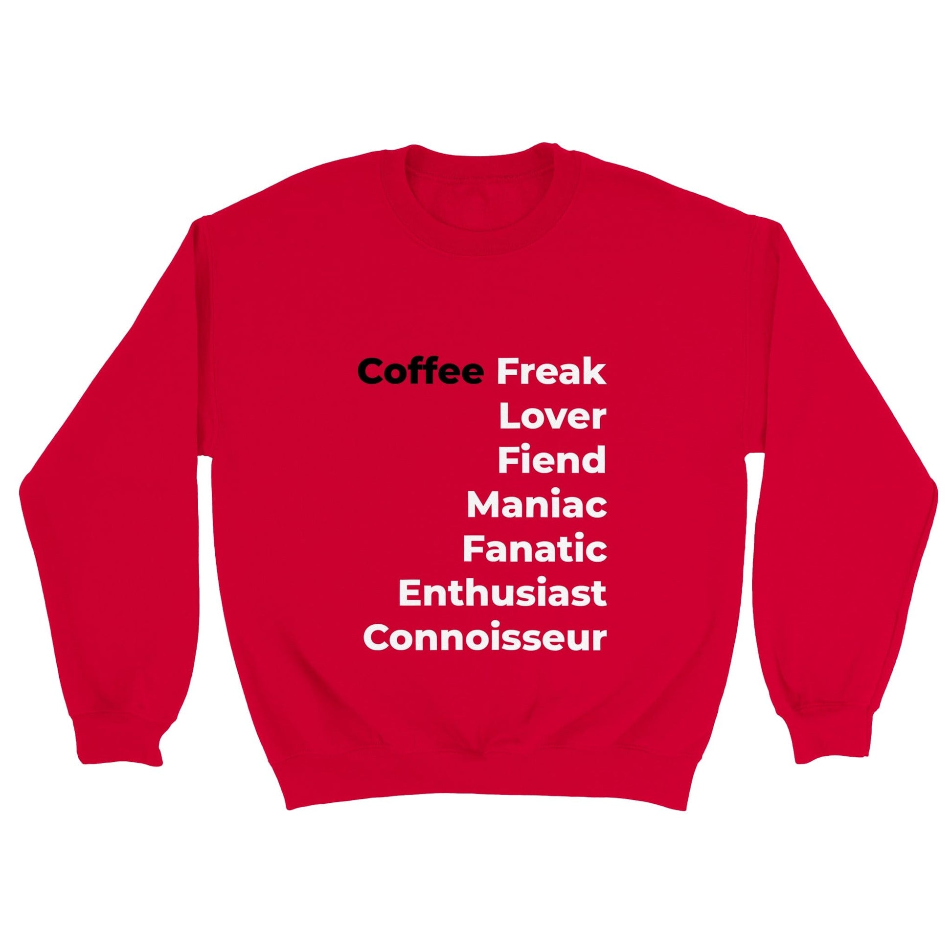 Good Bean Gifts Coffee Freak - Crewneck Sweatshirt Red / S