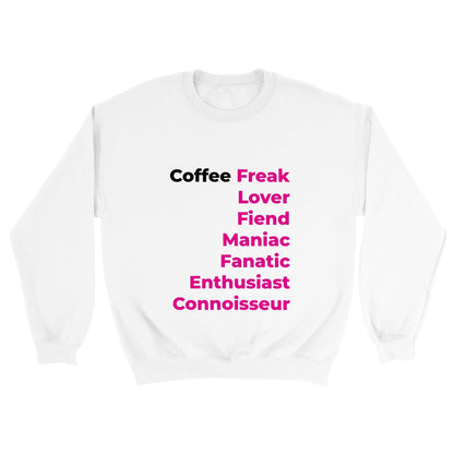 Good Bean Gifts Coffee Freak - Crewneck Sweatshirt White / S