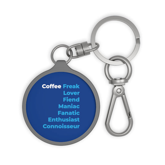 Good Bean Gifts "Coffee Freak" Keyring Tag (Blue w/gray trim) One size / Grey