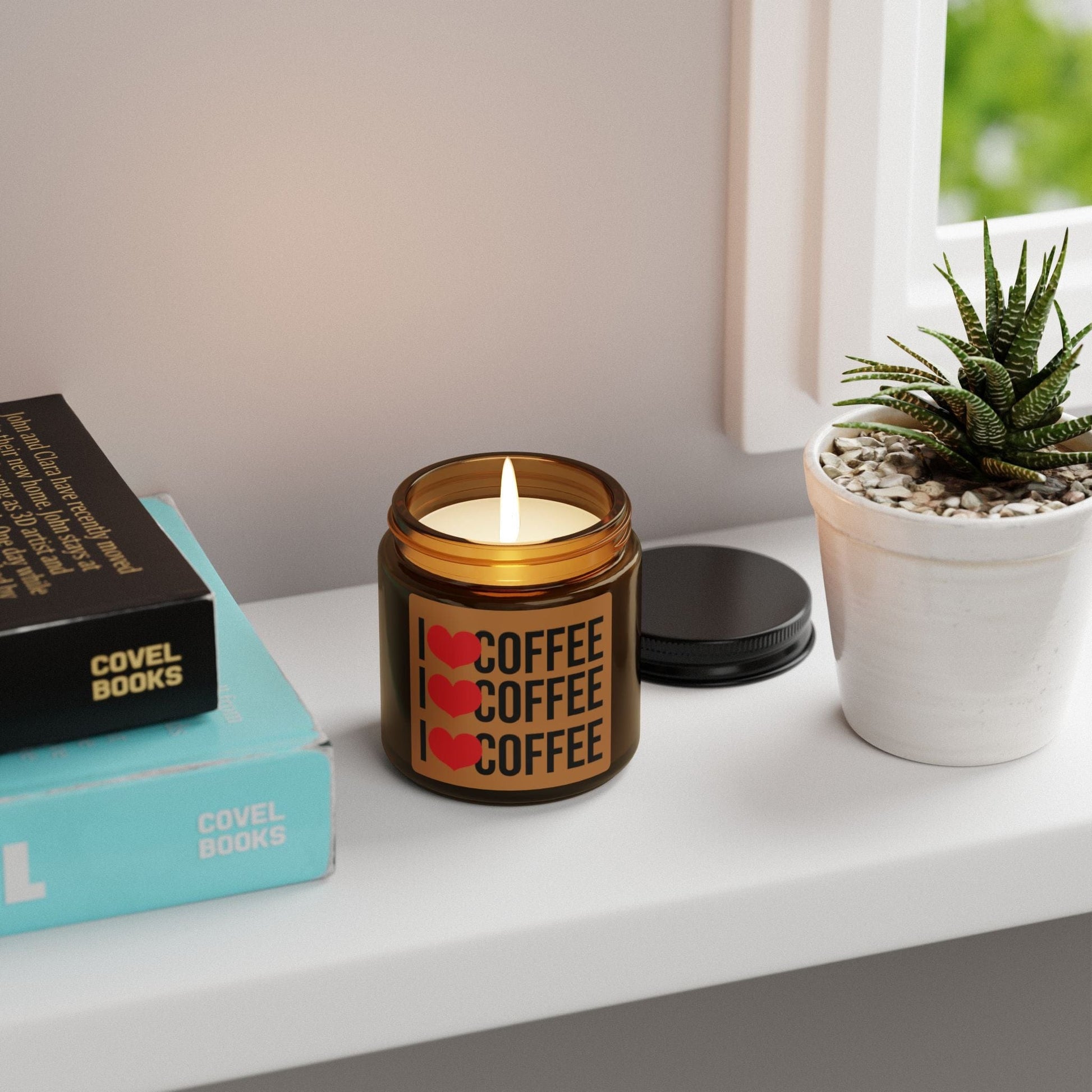 Good Bean Gifts -Coffee Lovers Amber Jar - Soy Candle