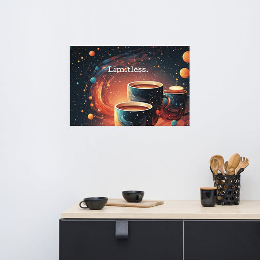 Good Bean Gifts Coffee Makes Life Limitless Poster 20″×30″