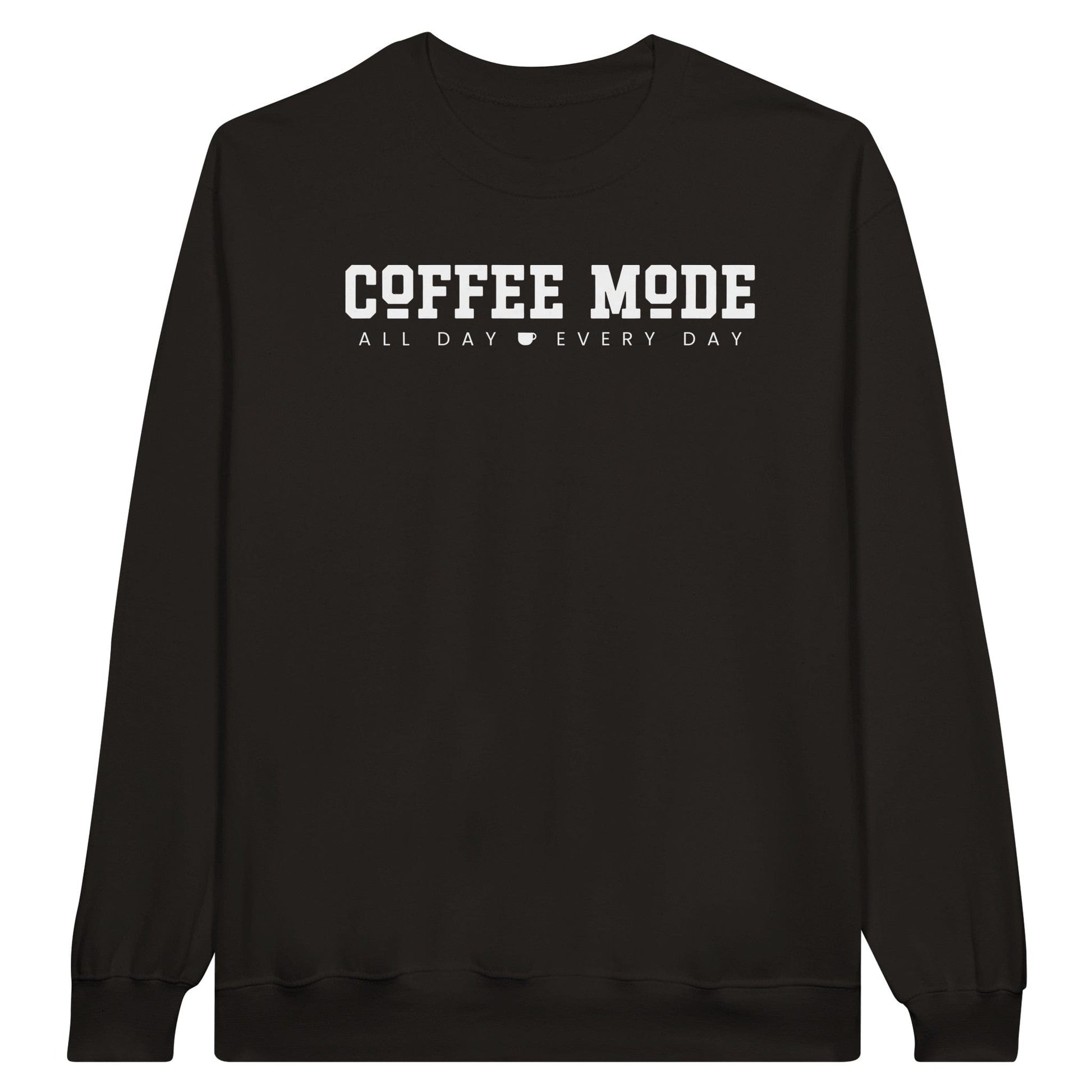Good Bean Gifts "Coffee Mode" -Unisex Crewneck Sweatshirt Black / M