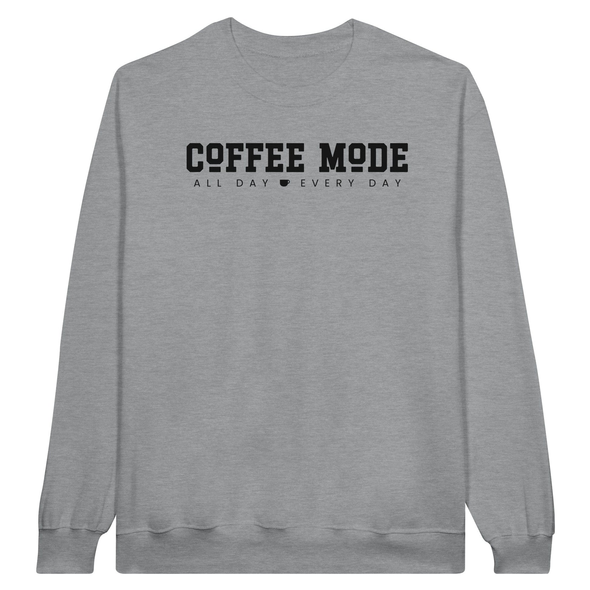 Good Bean Gifts "Coffee Mode" -Unisex Crewneck Sweatshirt Sports Grey / M