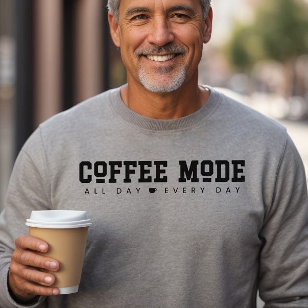 Good Bean Gifts "Coffee Mode" -Unisex Crewneck Sweatshirt Sports Grey / S