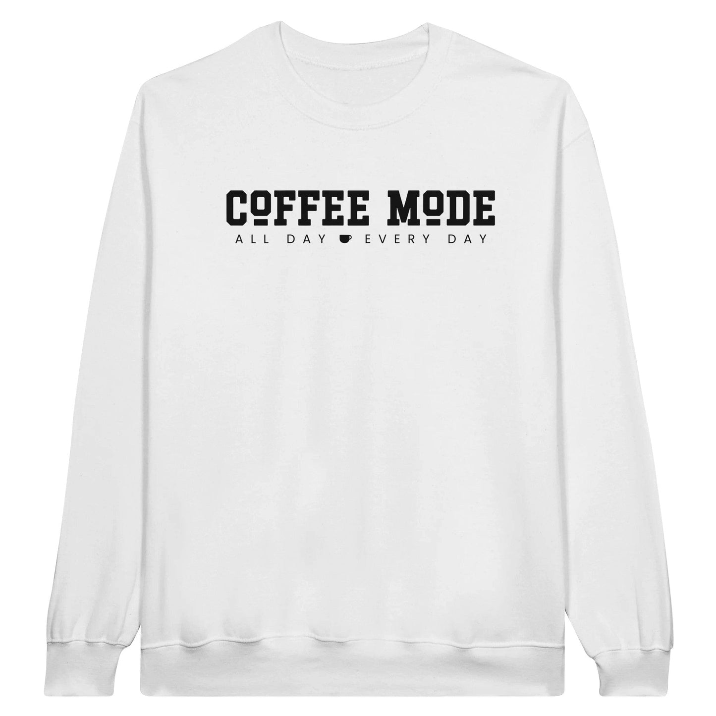 Good Bean Gifts "Coffee Mode" -Unisex Crewneck Sweatshirt White / M