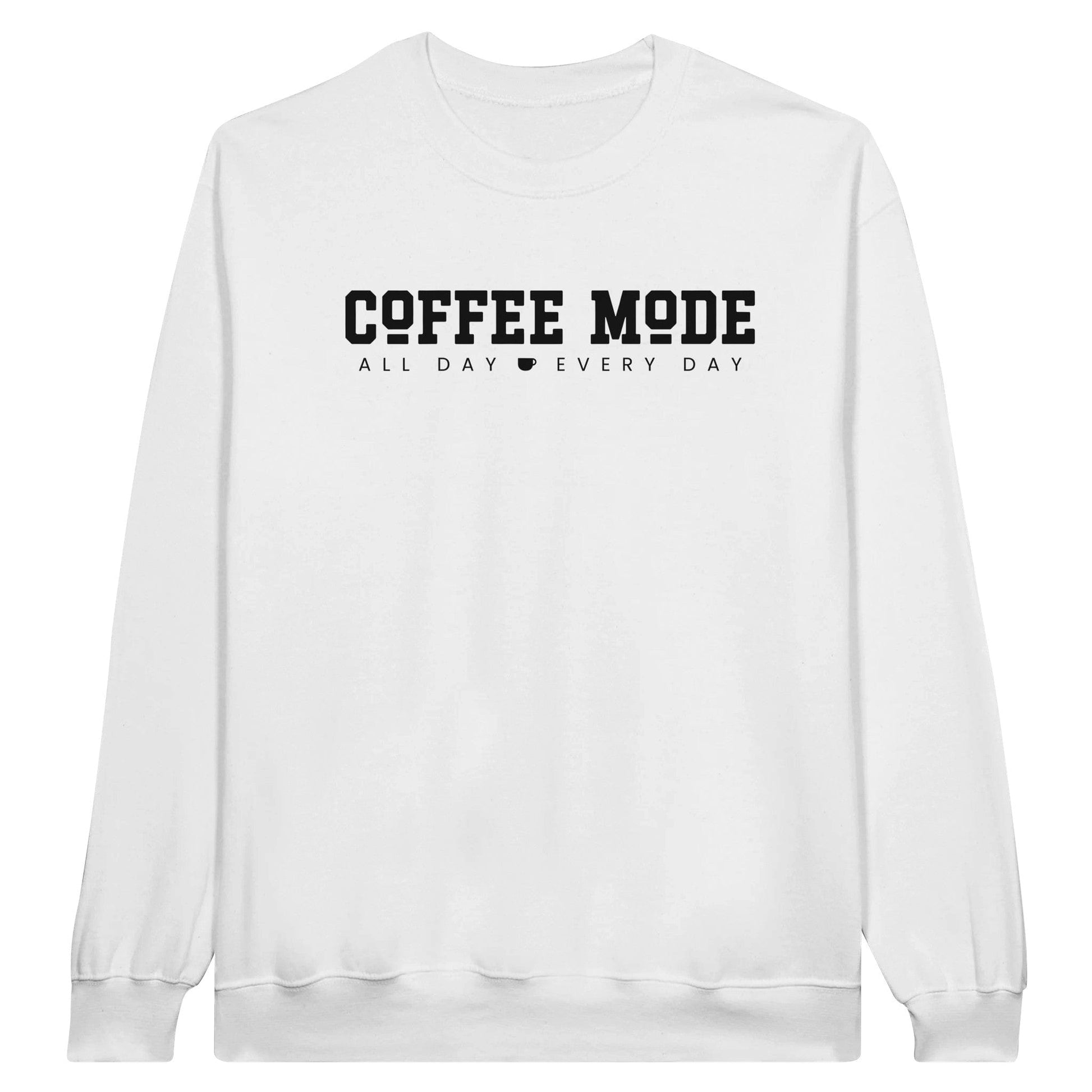 Good Bean Gifts "Coffee Mode" -Unisex Crewneck Sweatshirt White / M