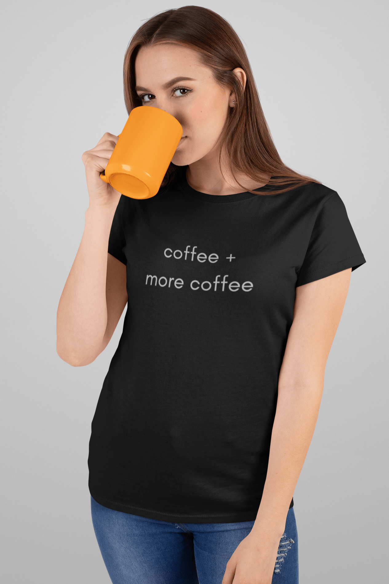 Good Bean Gifts 'Coffee + More Coffee' Funny Graphic Tee - Coffee Lovers T-Shirt Black / S