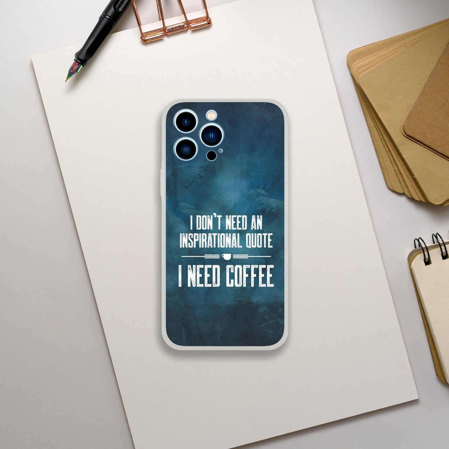 Good Bean Gifts "Coffee not Quotes" Flexi Cell Phone Case
