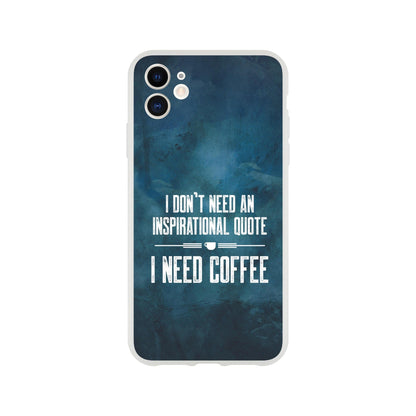 Good Bean Gifts "Coffee not Quotes" Flexi Cell Phone Case iPhone 11