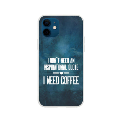 Good Bean Gifts "Coffee not Quotes" Flexi Cell Phone Case iPhone 12