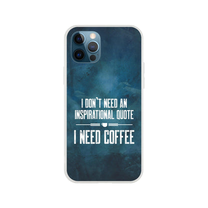 Good Bean Gifts "Coffee not Quotes" Flexi Cell Phone Case iPhone 12 Pro