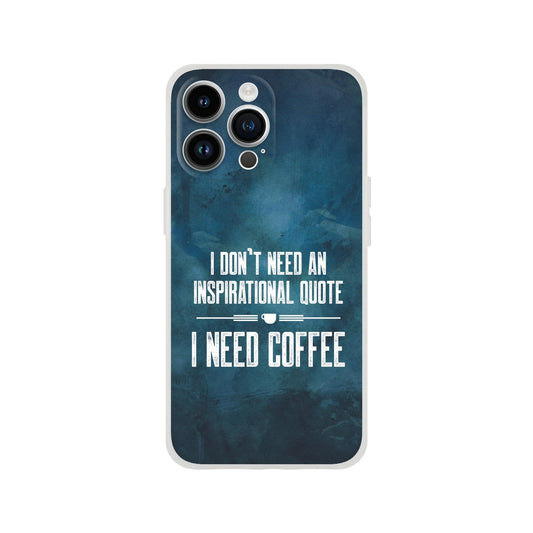 Good Bean Gifts "Coffee not Quotes" Flexi Cell Phone Case iPhone 14 Pro Max