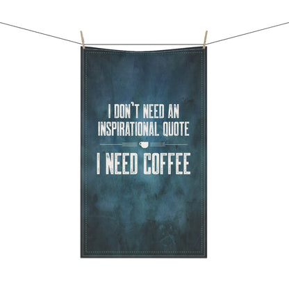 Good Bean Gifts "Coffee not Quotes:" Kitchen Towel Cotton Twill / 18" × 30"