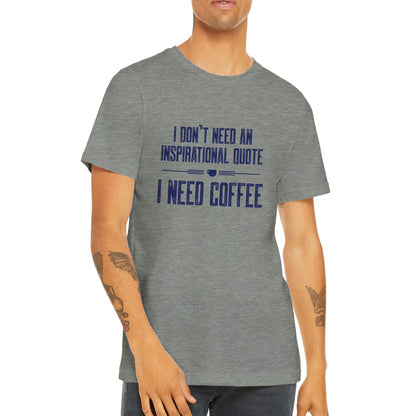 Good Bean Gifts Coffee not Quotes - Premium Crewneck T-shirt Athletic Heather / S