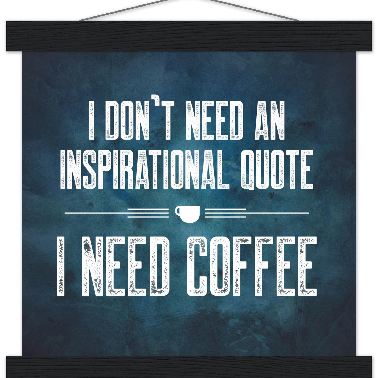 Good Bean Gifts "Coffee Not Quotes" Premium Matte Paper Coffee Poster with Hanger 25x25 cm / 10x10″ / black