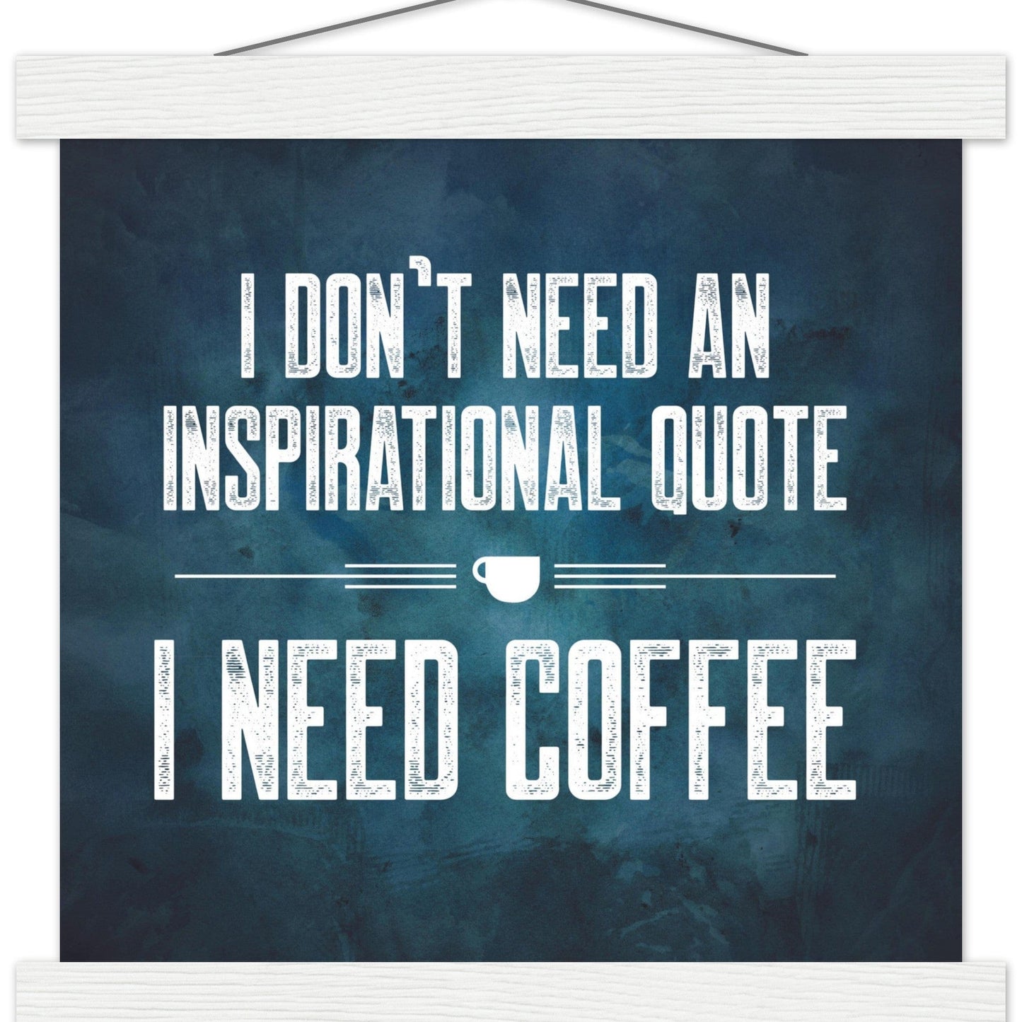 Good Bean Gifts "Coffee Not Quotes" Premium Matte Paper Coffee Poster with Hanger 25x25 cm / 10x10″ / white
