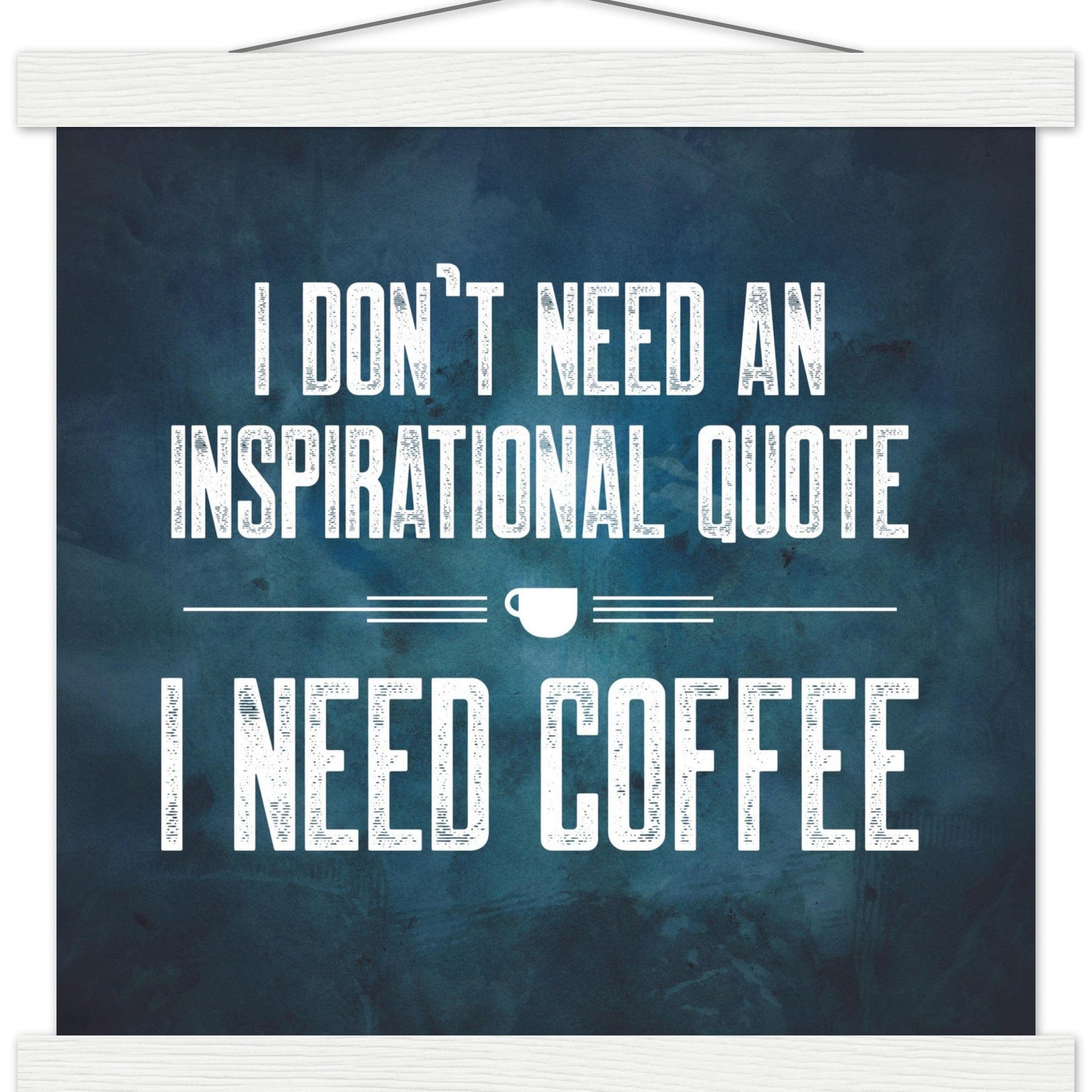 Good Bean Gifts "Coffee Not Quotes" Premium Matte Paper Coffee Poster with Hanger 30x30 cm / 12x12″ / white