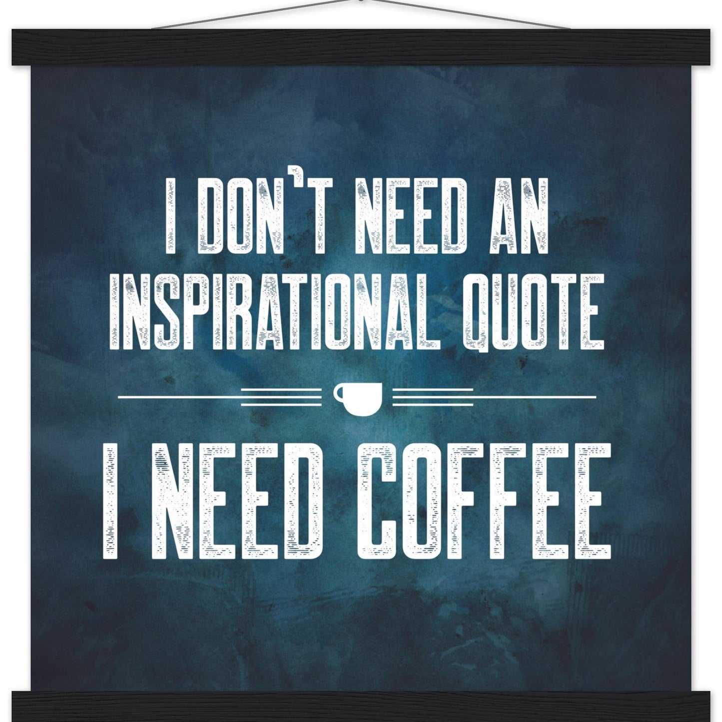 Good Bean Gifts "Coffee Not Quotes" Premium Matte Paper Coffee Poster with Hanger 40x40 cm / 16x16″ / black